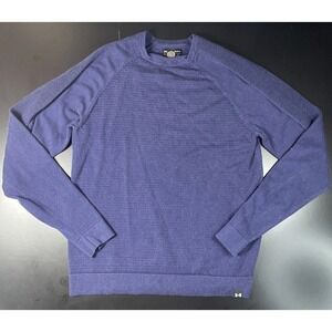 Under Armour Mens Medium Crew Neck Pullover Sweater Long Sleeve Blue/Navy